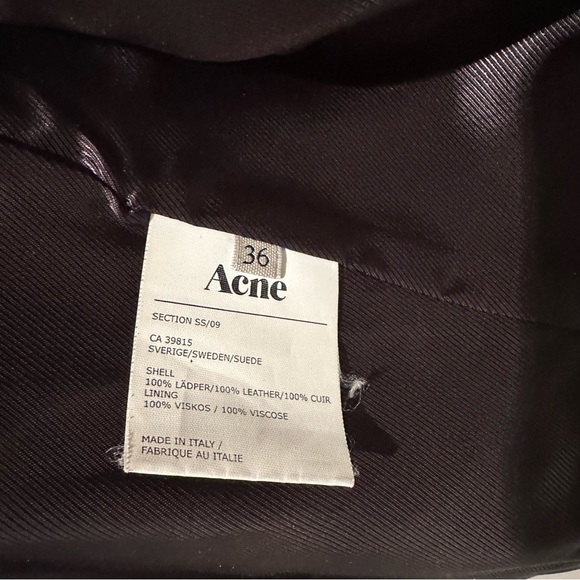 ACNE Vintage look biker jacket Size 36 - Picture 4 of 4